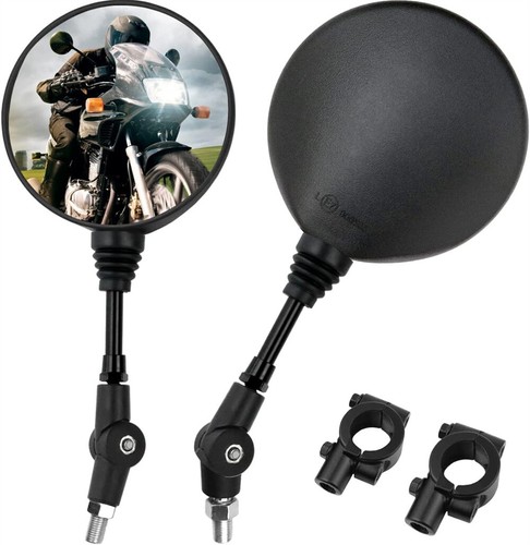 Paar rund motorrad spiegel - 1,